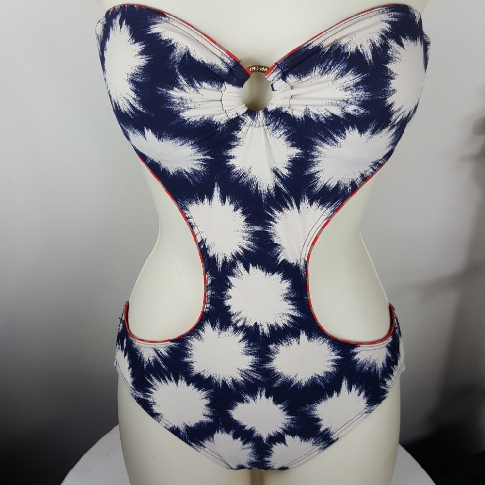 Marc By Marc Jacobs Sparks Ring Monokini USA Patriotic American Flag Swim Suit - Picture 8 of 8